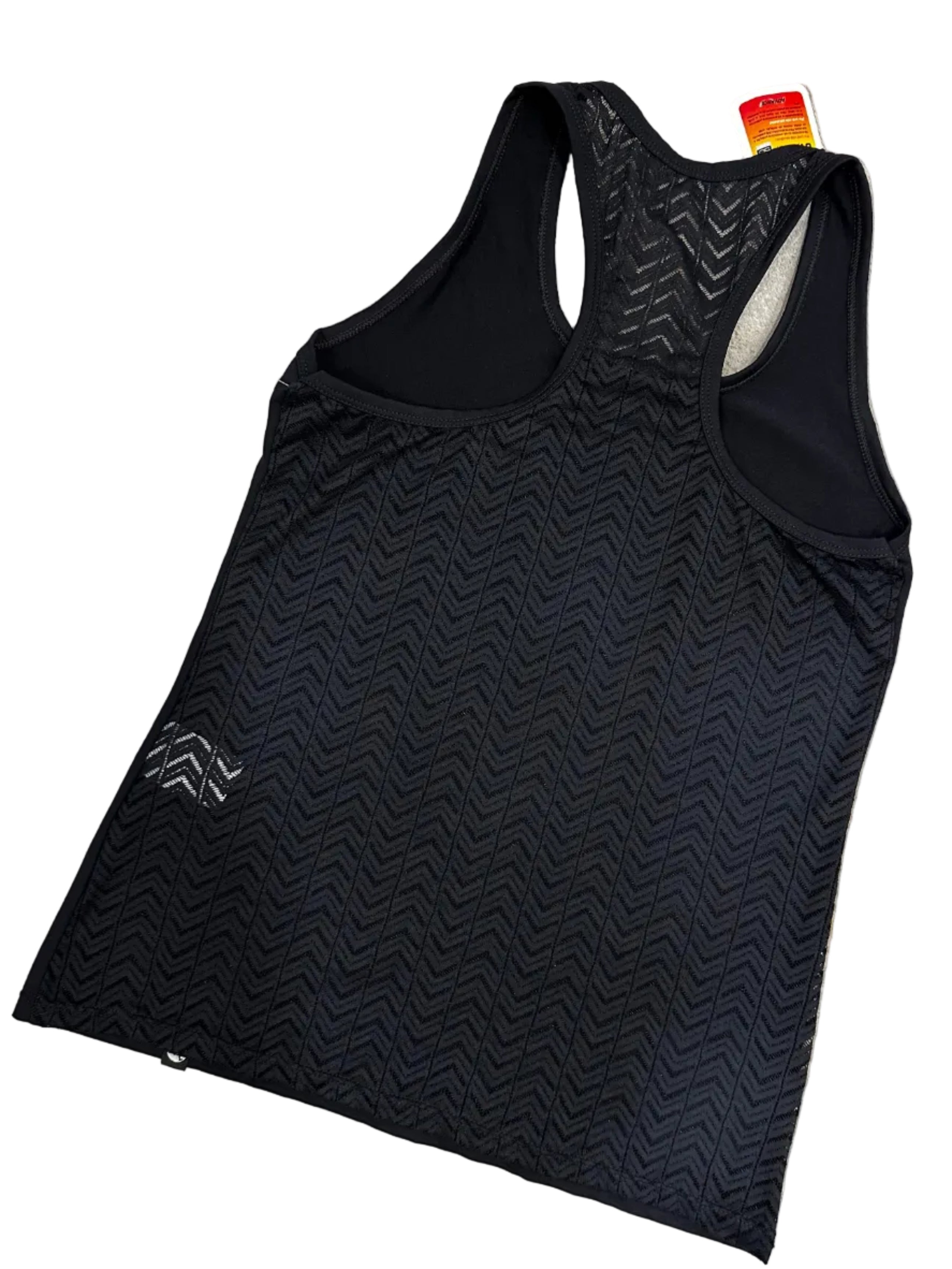 Regata preta com costas em renda