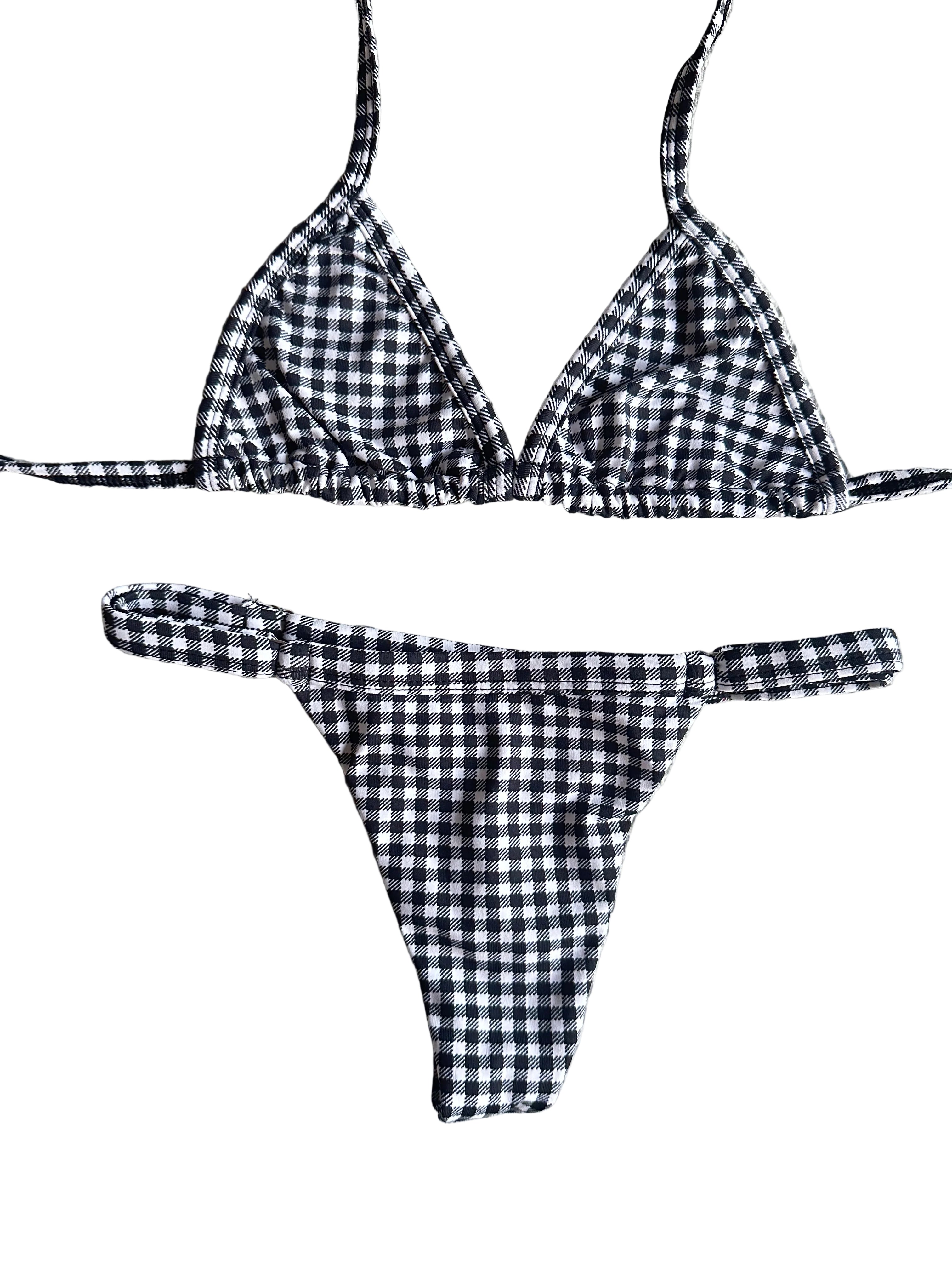 Biquini Melissa Vichy Preto e Branco