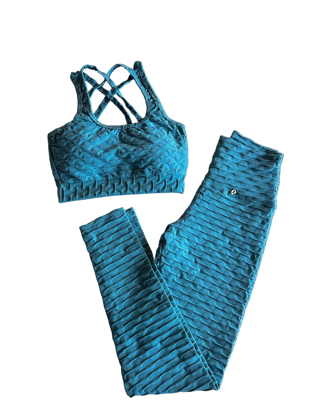 Legging brocada azul