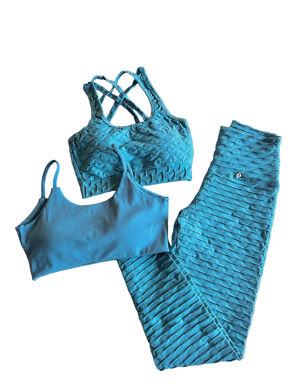 Legging brocada azul