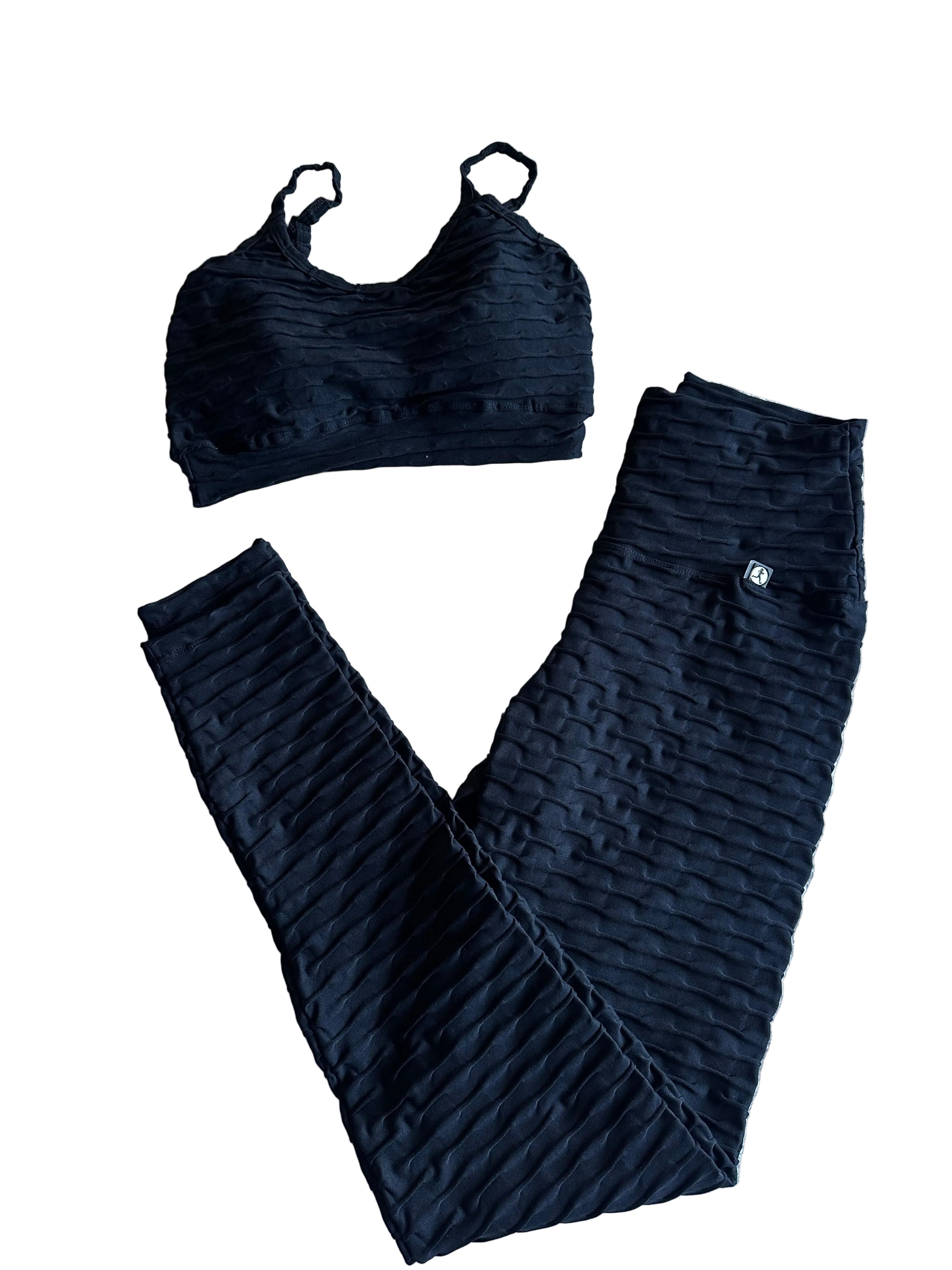 Legging brocada preta