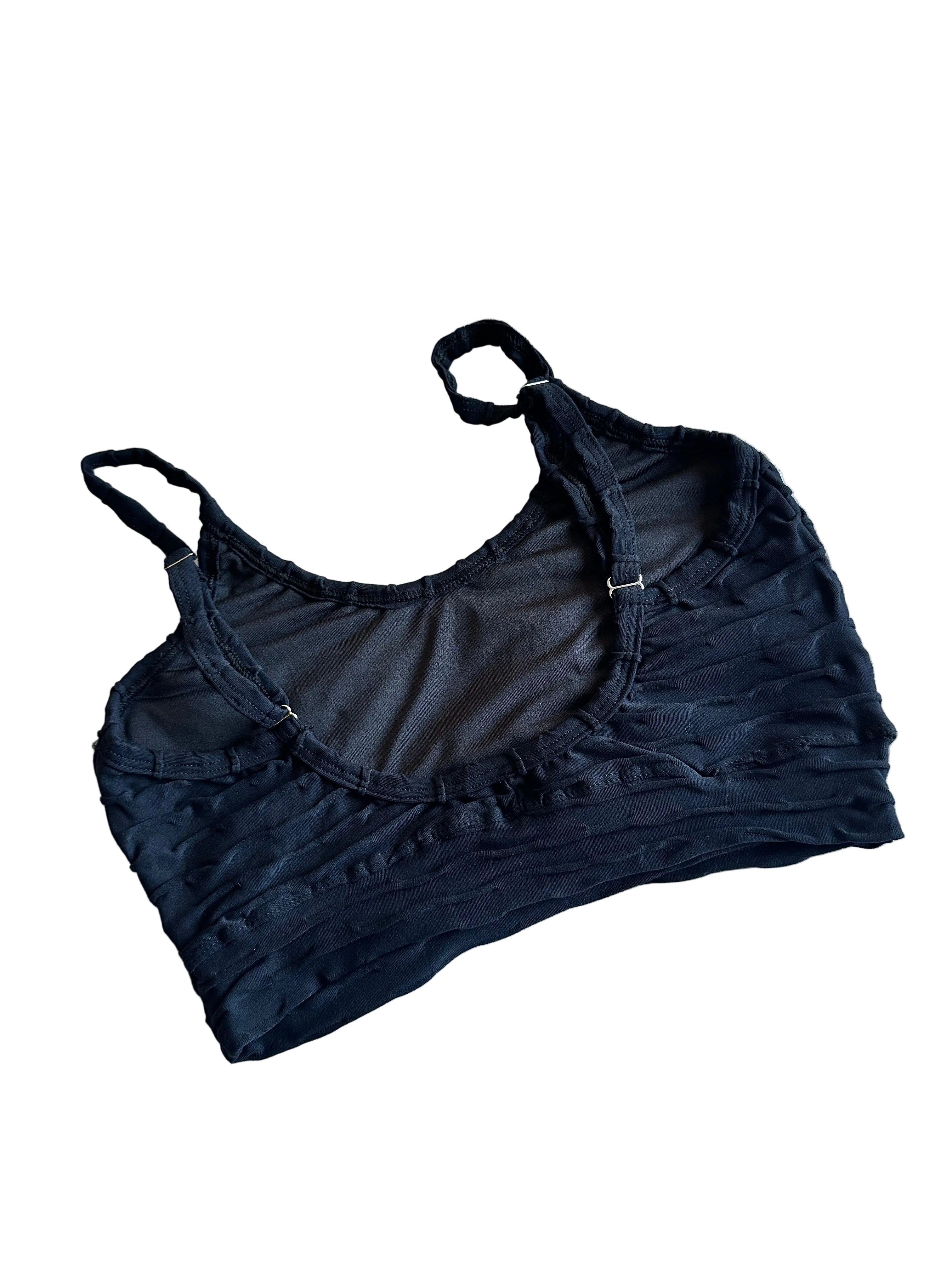 Top brocado preto