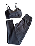Conjunto micro-canelada preto