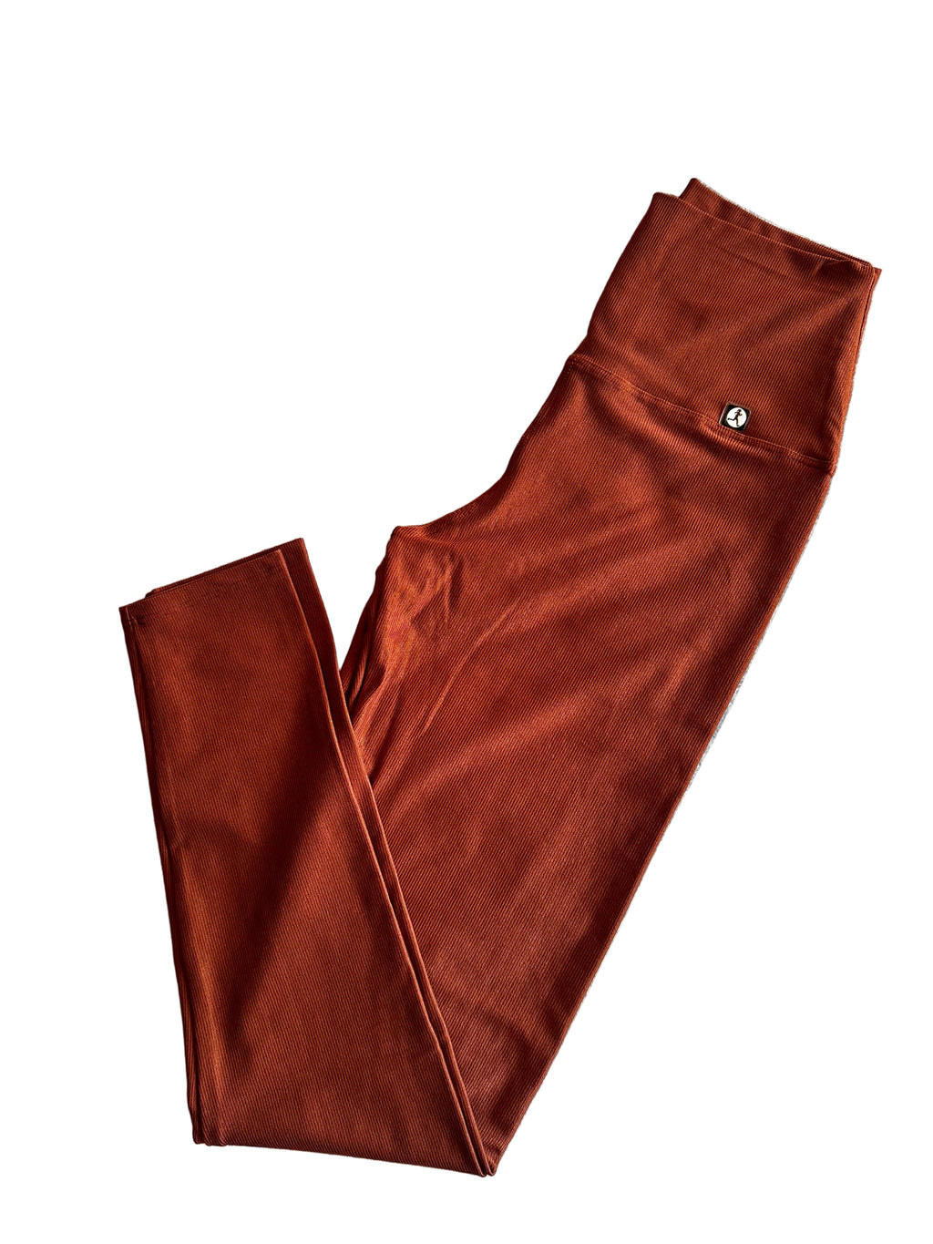 Legging micro-canelada caramelo