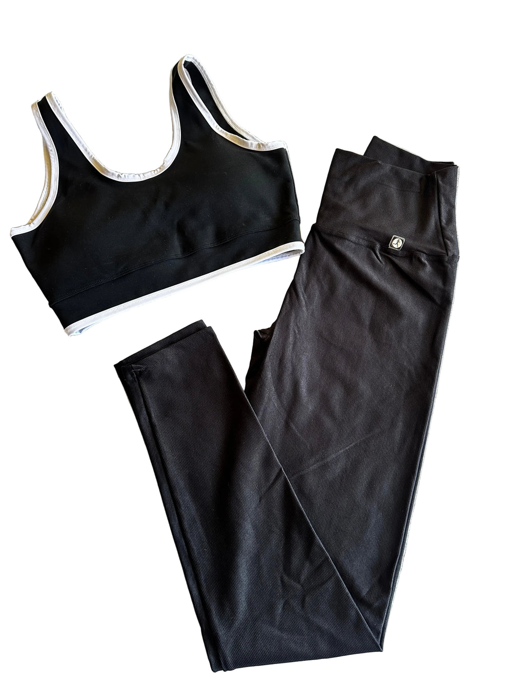 Legging micro-canelada preta