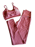 Conjunto micro-canelada rosa