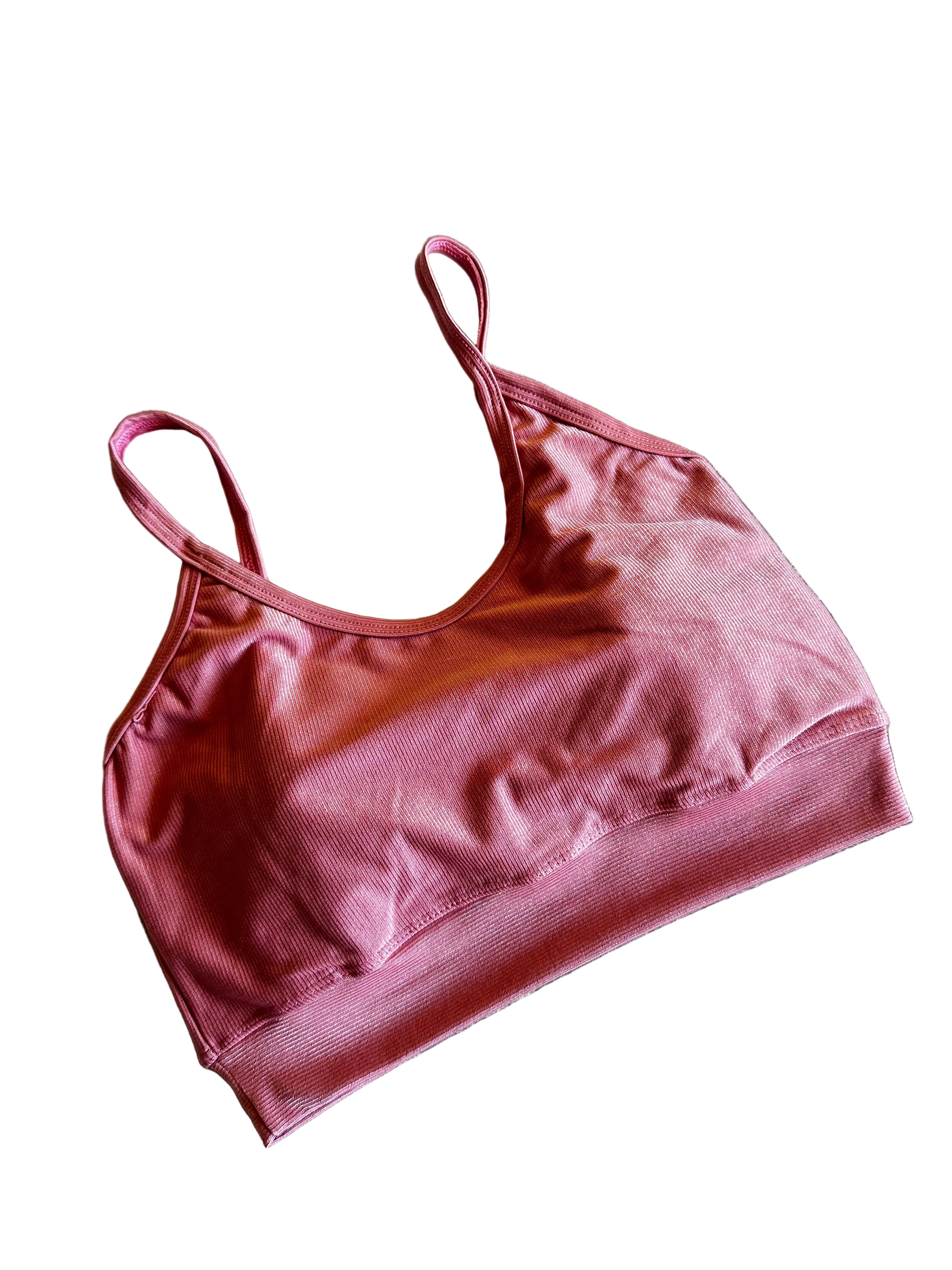 Legging micro-canelada rosa