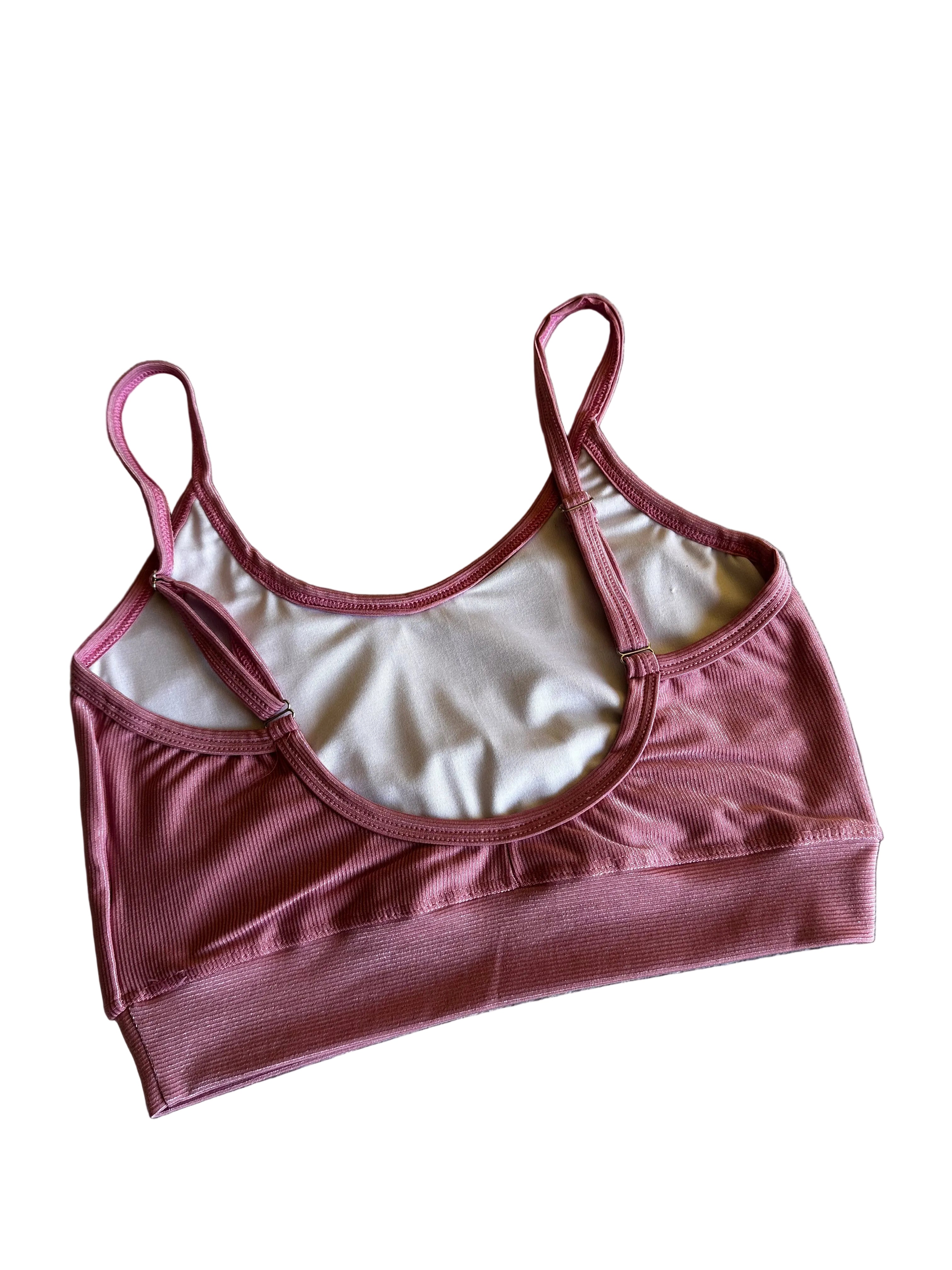 Legging micro-canelada rosa