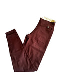 Legging cós-duplo castanho