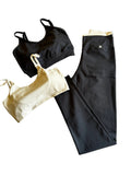 Conjunto cinza e off-white