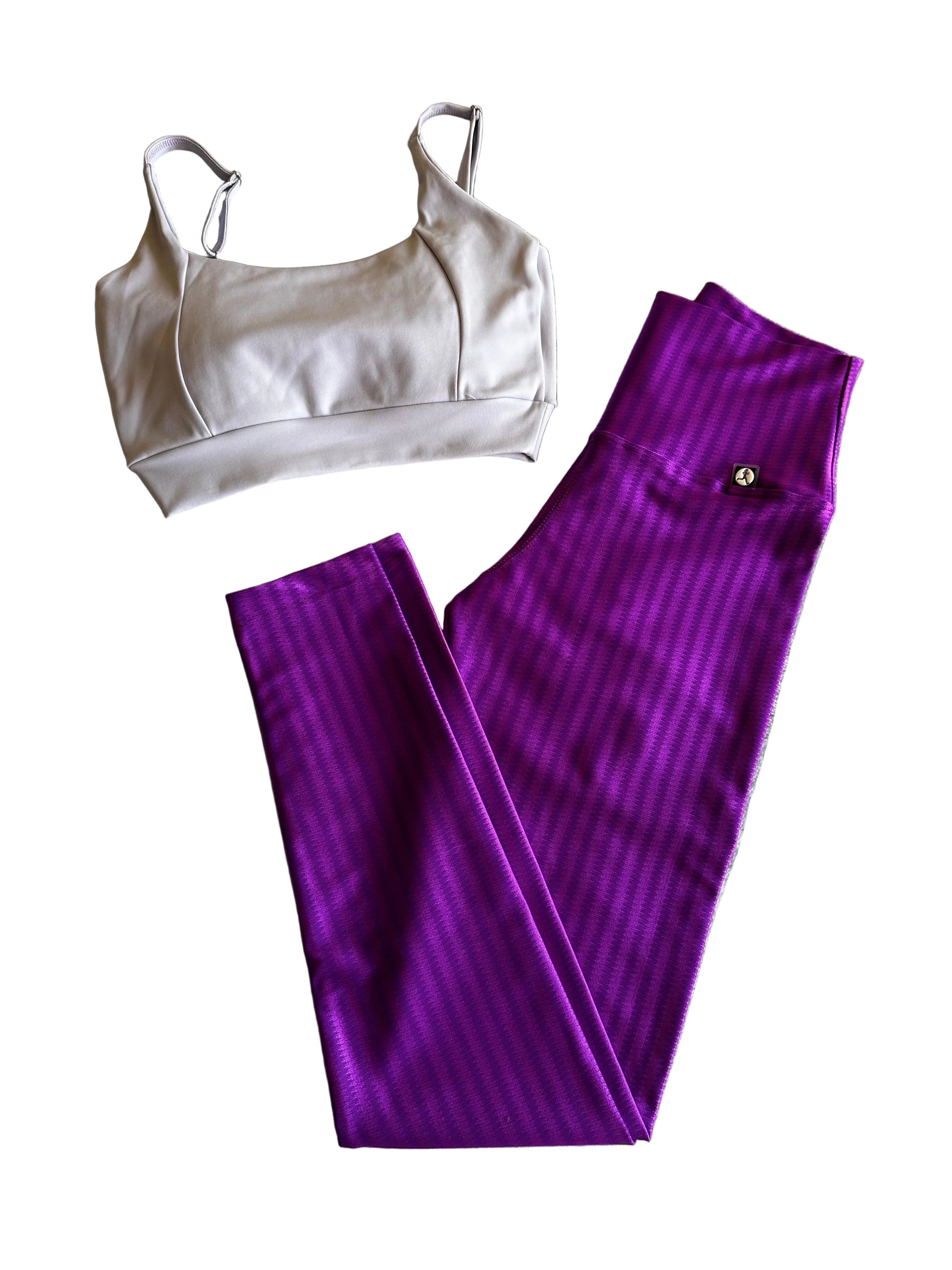 Legging acetinada roxa