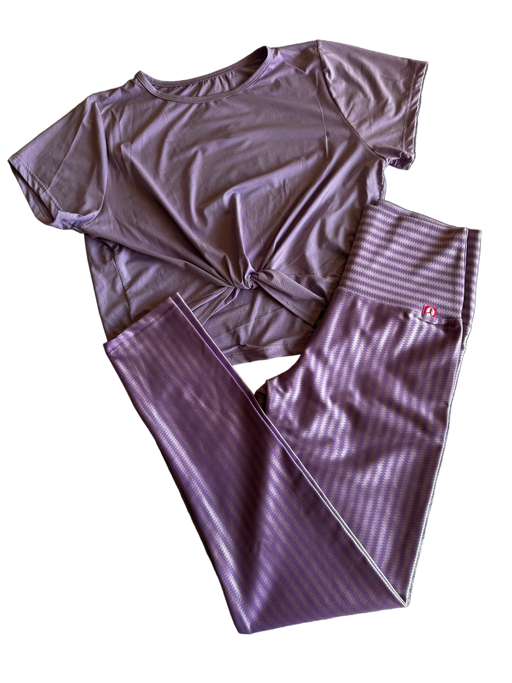 Legging acetinada lilás