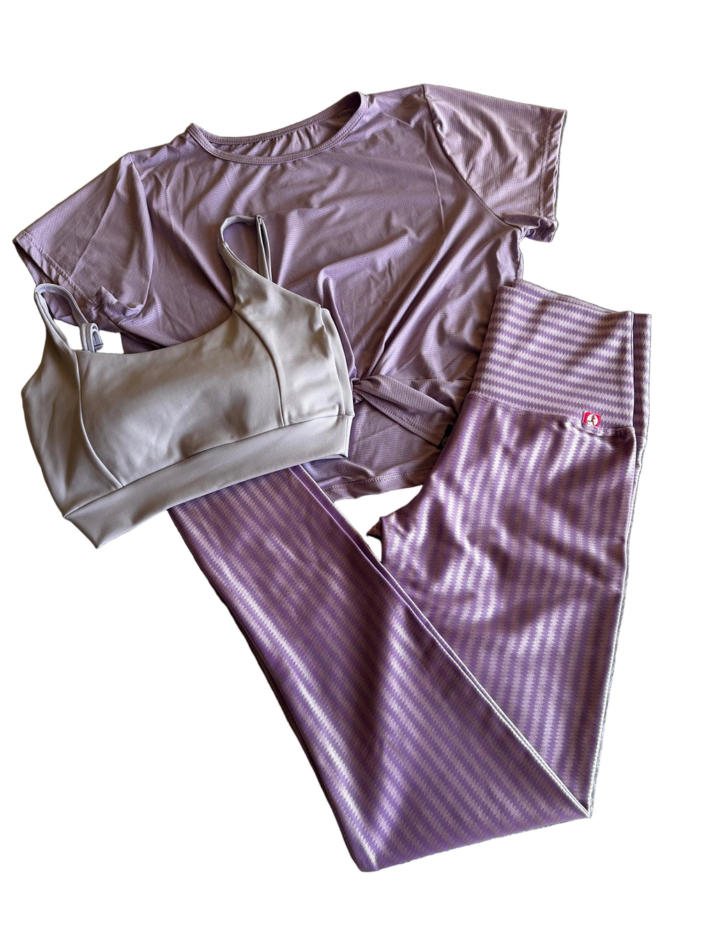 Legging acetinada lilás