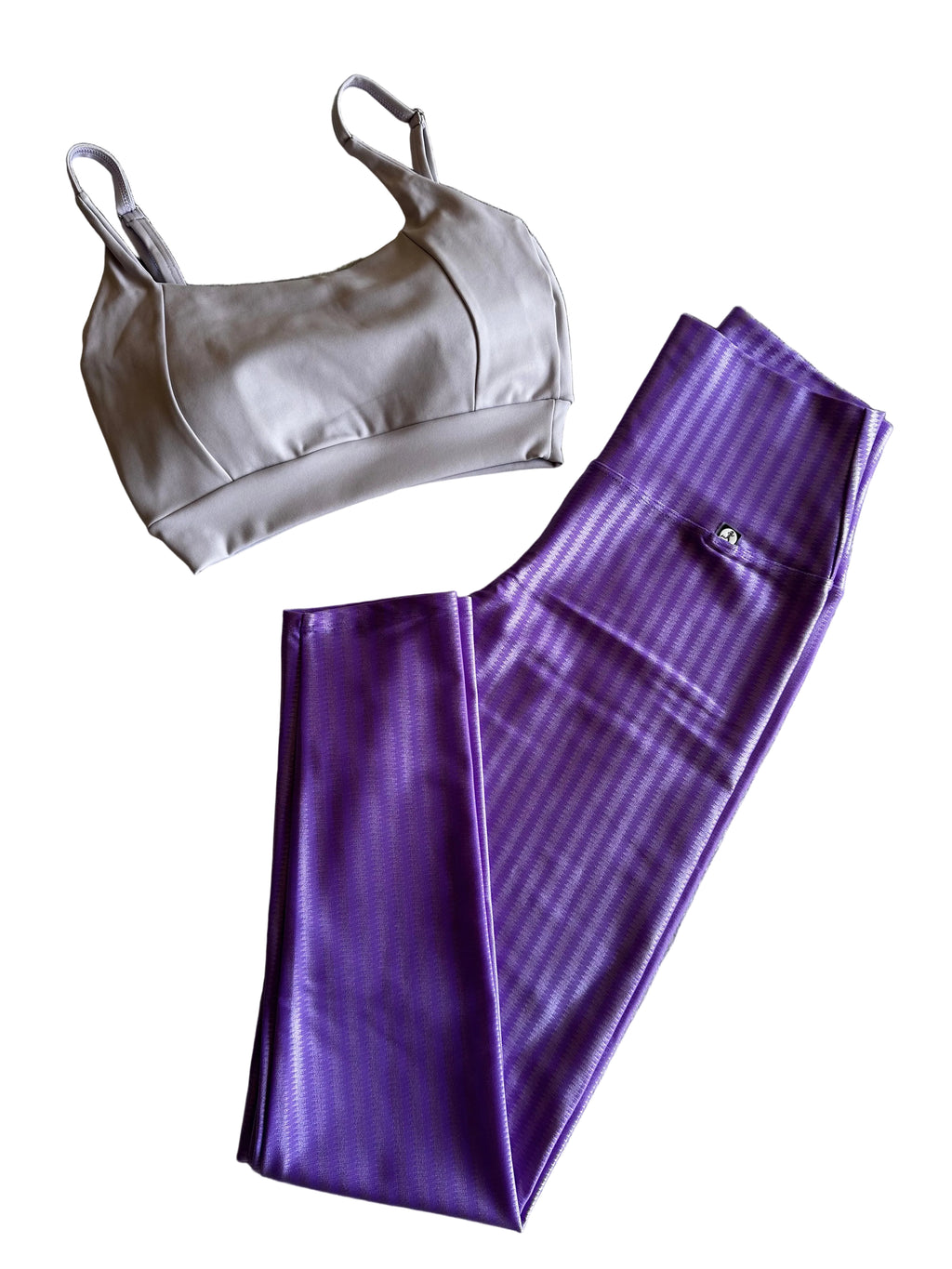 Legging acetinada lilás