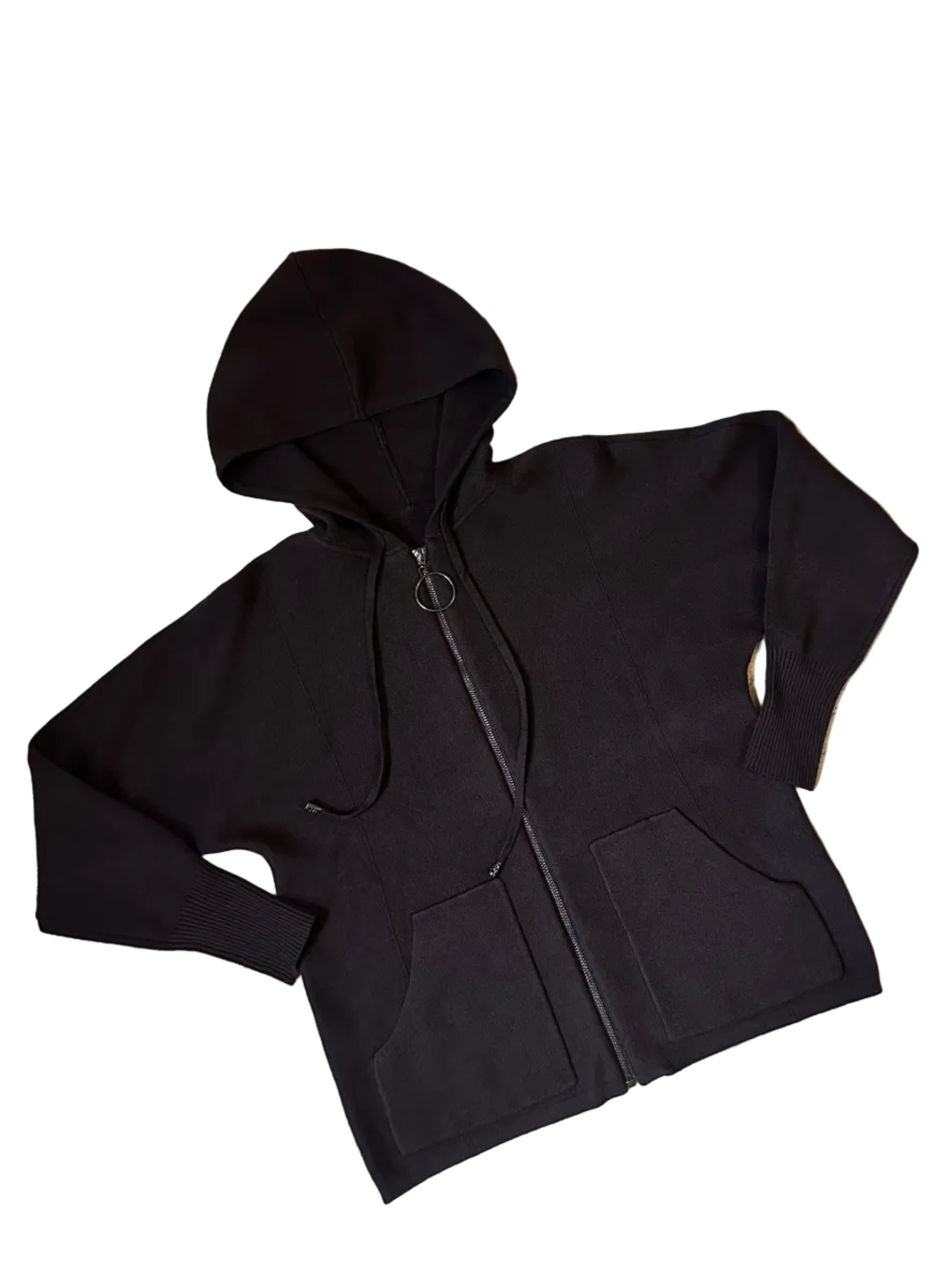 Casaco castanho de malha