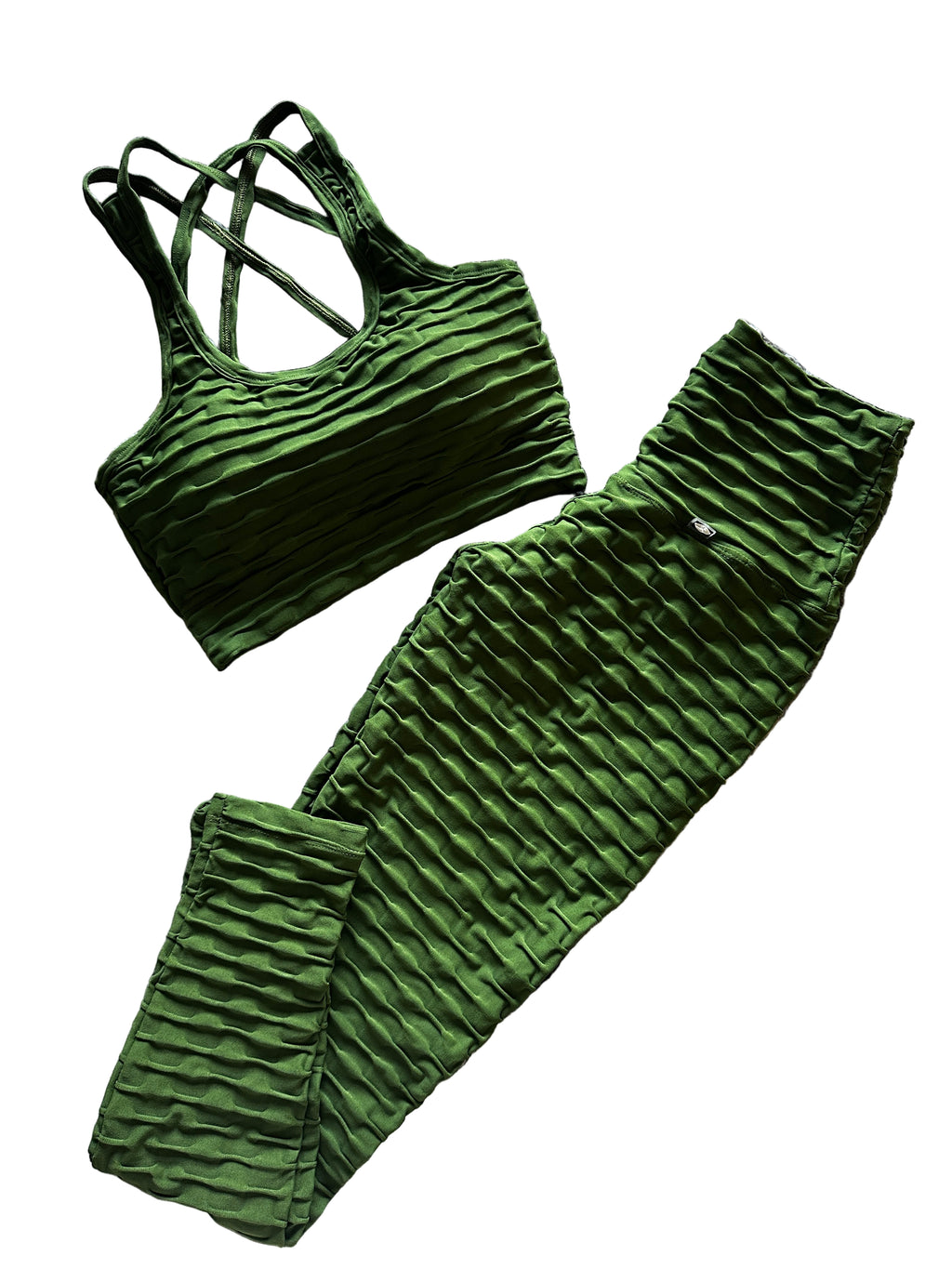 Top brocado verde