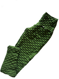 Legging brocada verde franzida