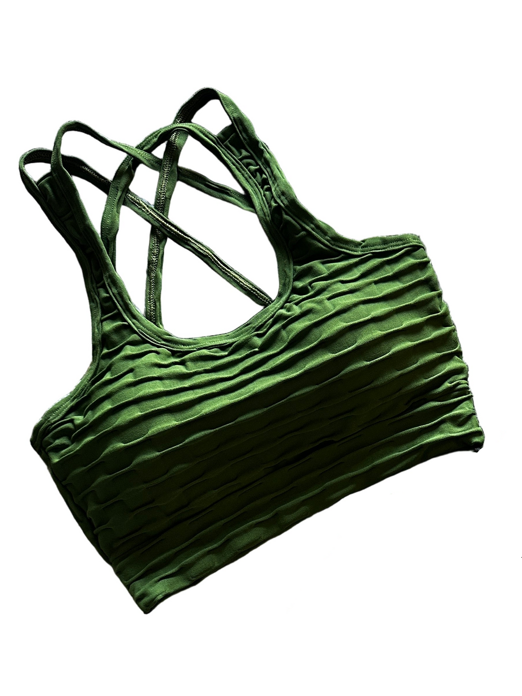 Top brocado verde