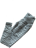 Legging brocada azul claro franzida